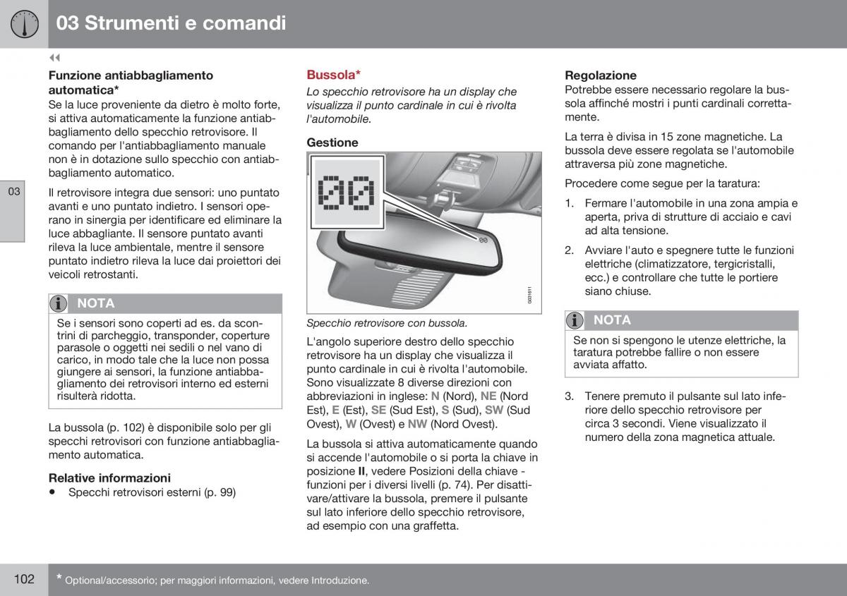 Volvo XC60 I 1 FL manuale del proprietario / page 104