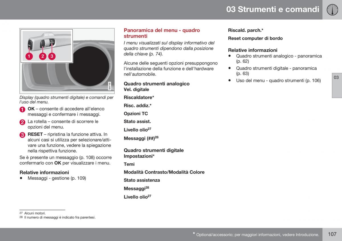 Volvo XC60 I 1 FL manuale del proprietario / page 109