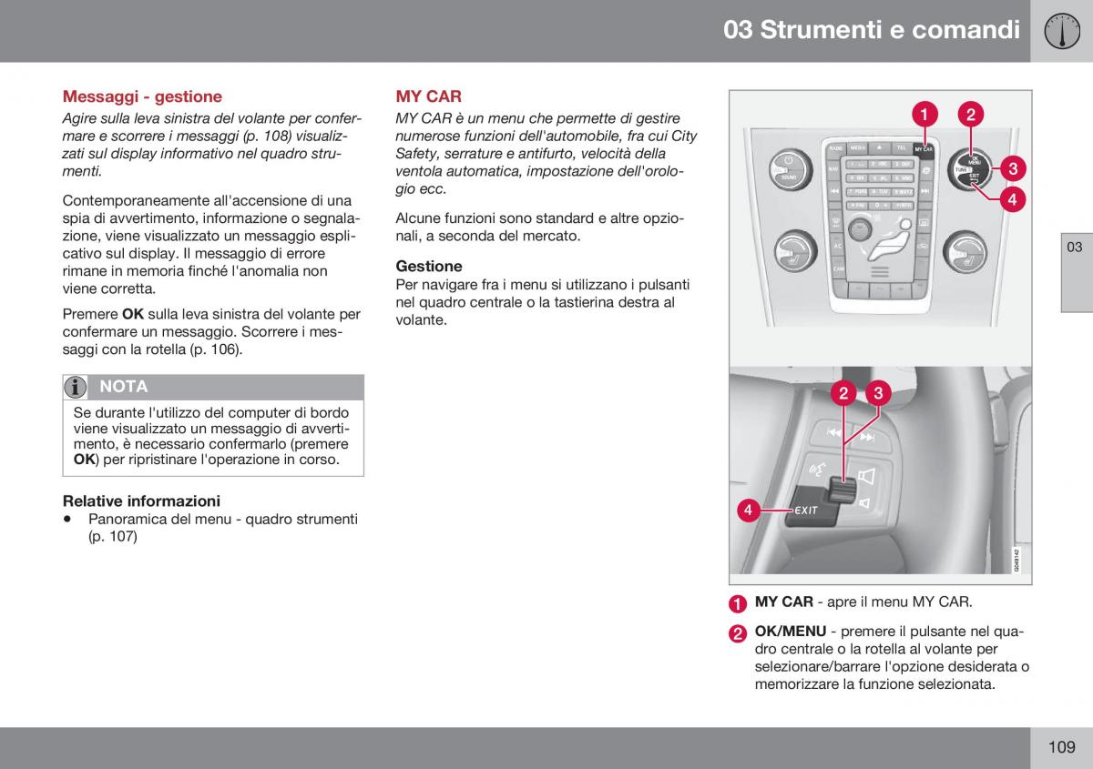 Volvo XC60 I 1 FL manuale del proprietario / page 111