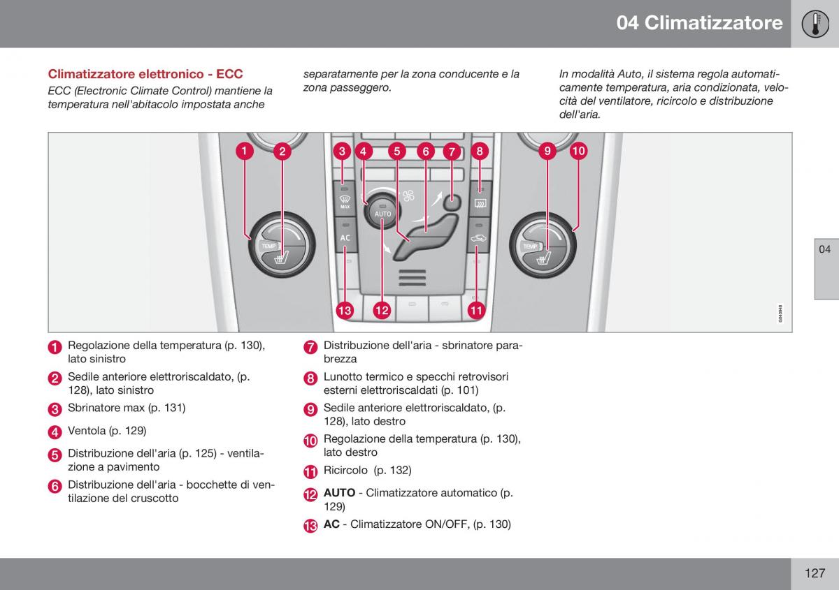 Volvo XC60 I 1 FL manuale del proprietario / page 129