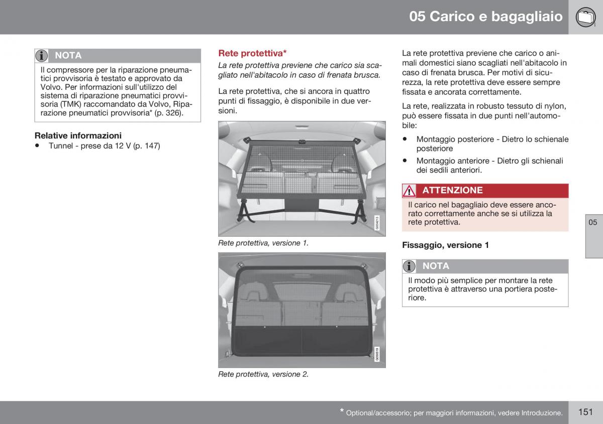 Volvo XC60 I 1 FL manuale del proprietario / page 153