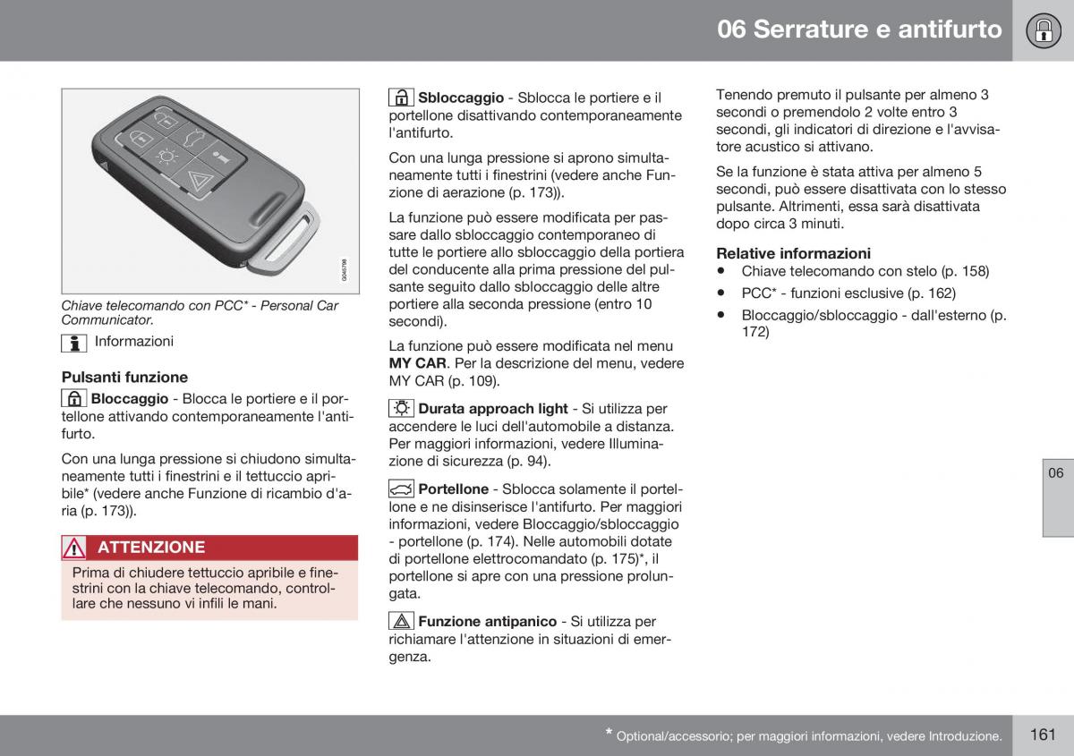 Volvo XC60 I 1 FL manuale del proprietario / page 163