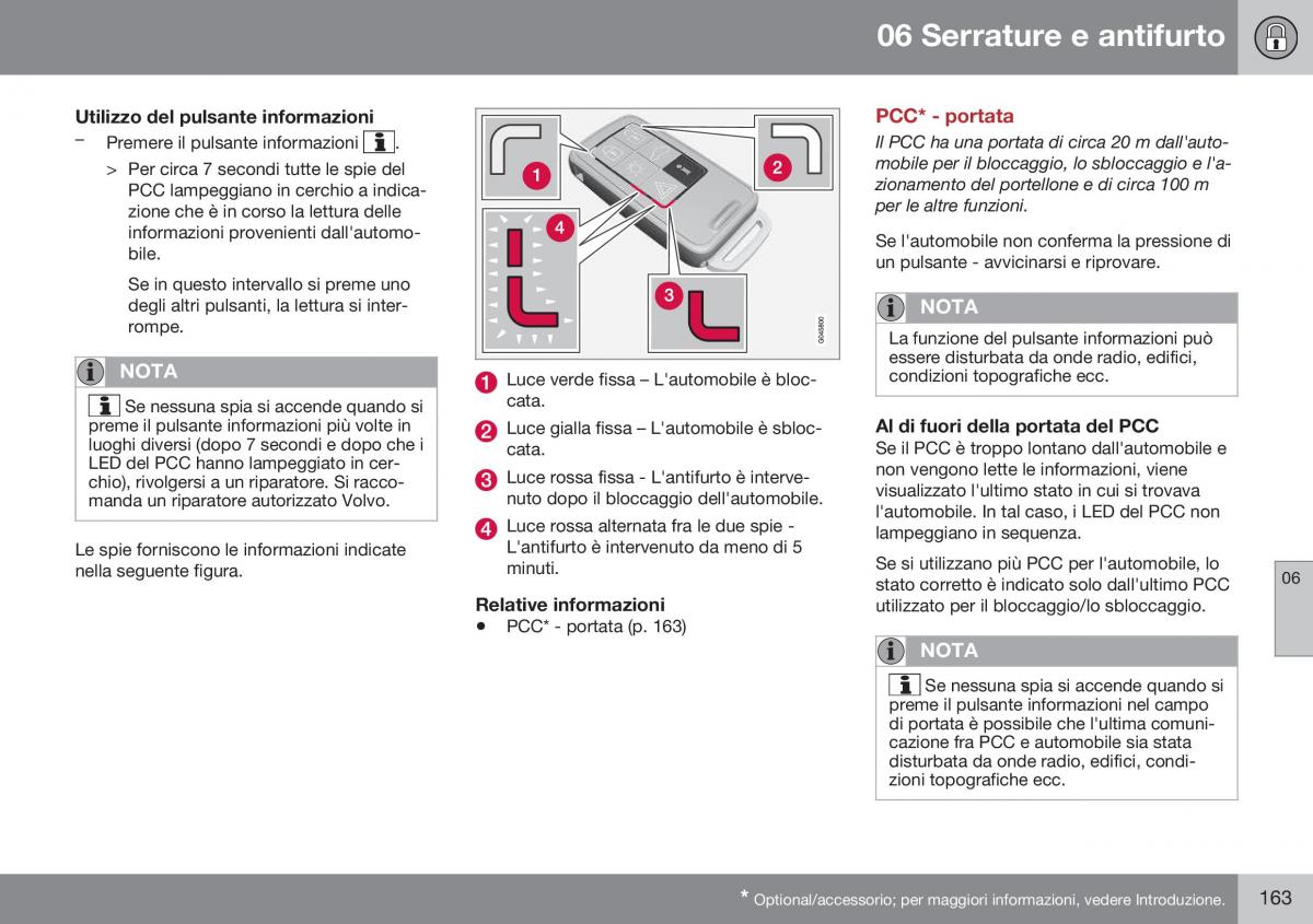 Volvo XC60 I 1 FL manuale del proprietario / page 165