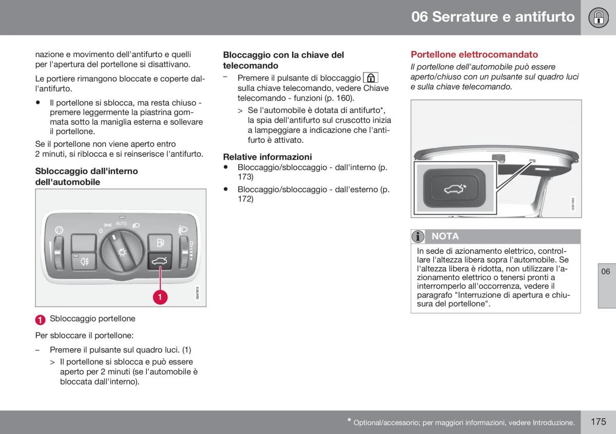 Volvo XC60 I 1 FL manuale del proprietario / page 177