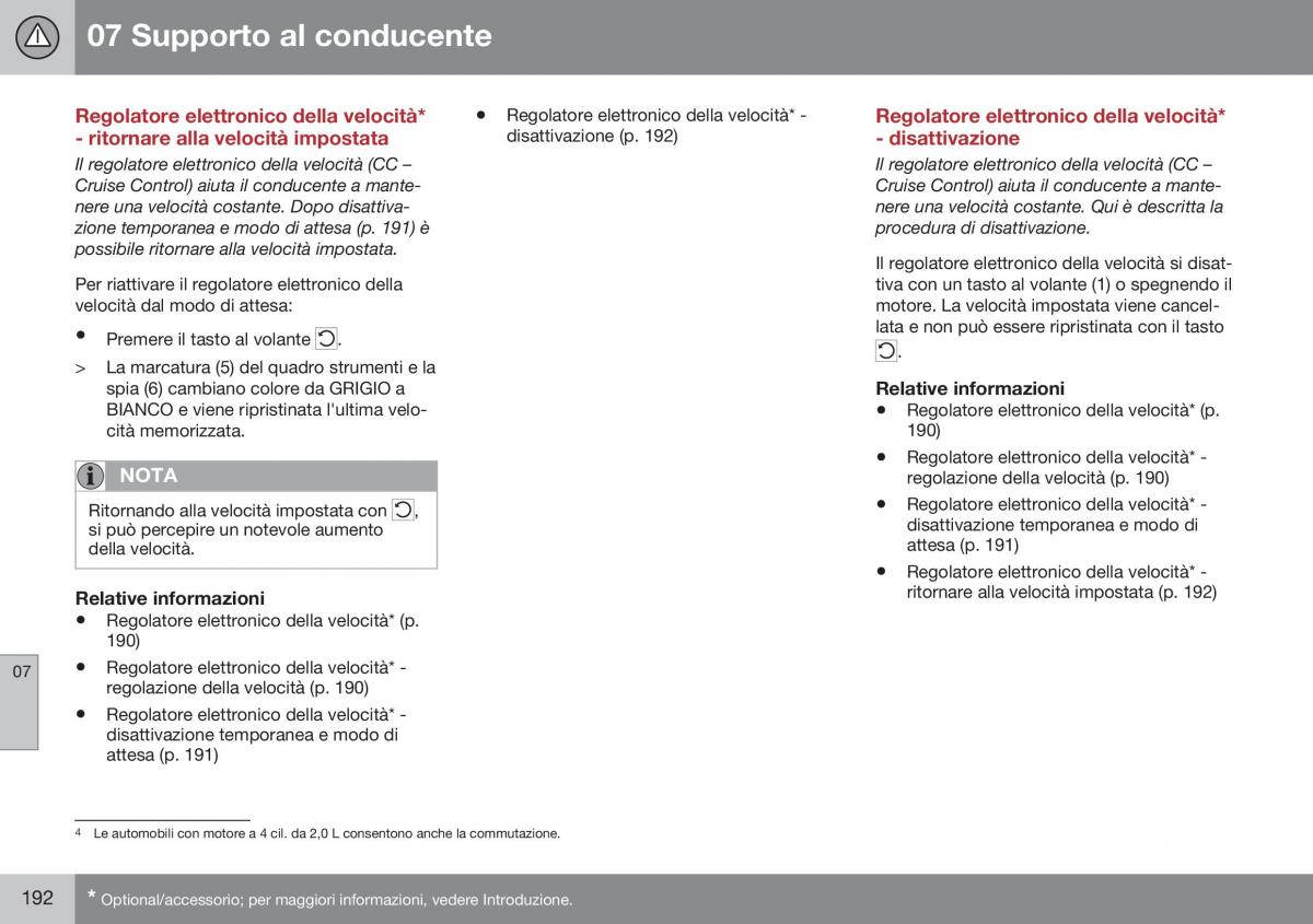 Volvo XC60 I 1 FL manuale del proprietario / page 194