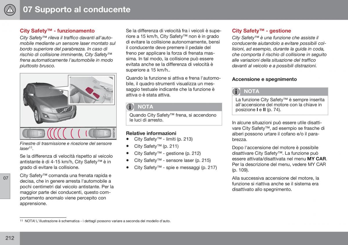 Volvo XC60 I 1 FL manuale del proprietario / page 214