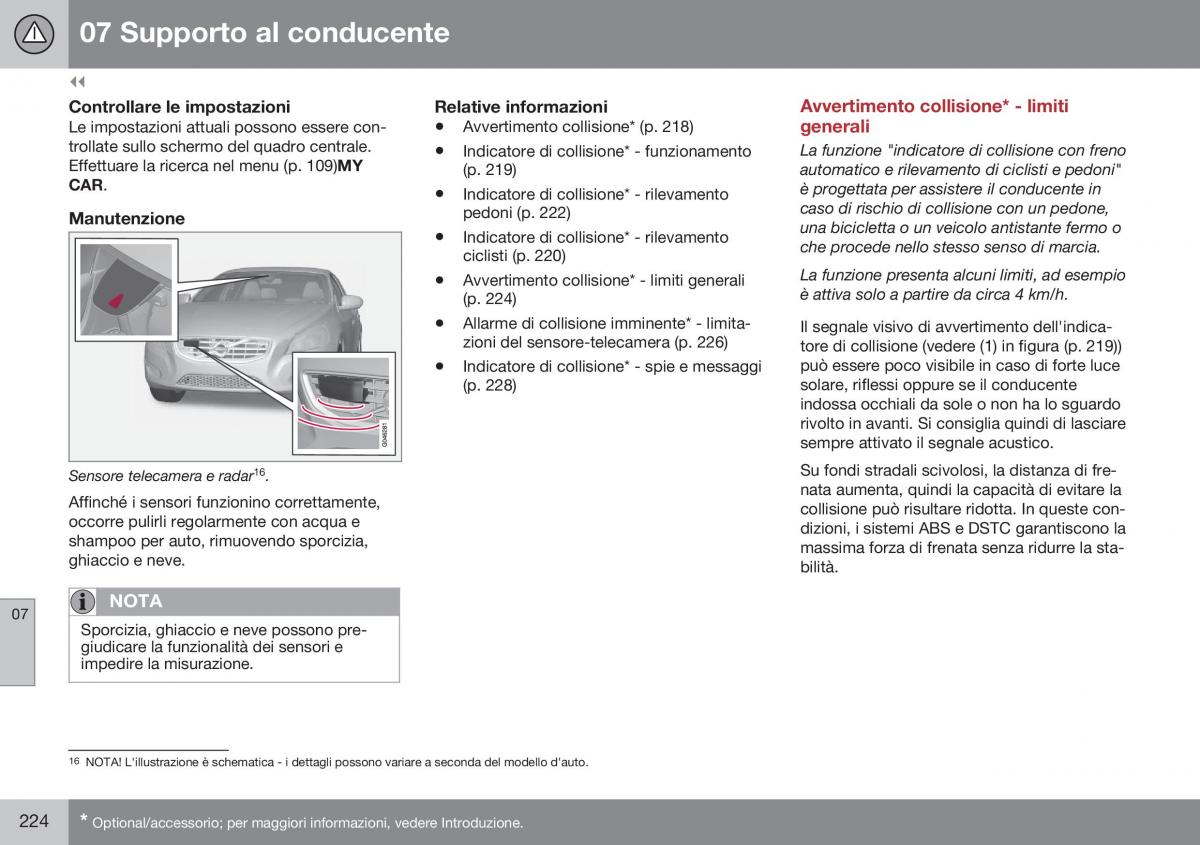 Volvo XC60 I 1 FL manuale del proprietario / page 226