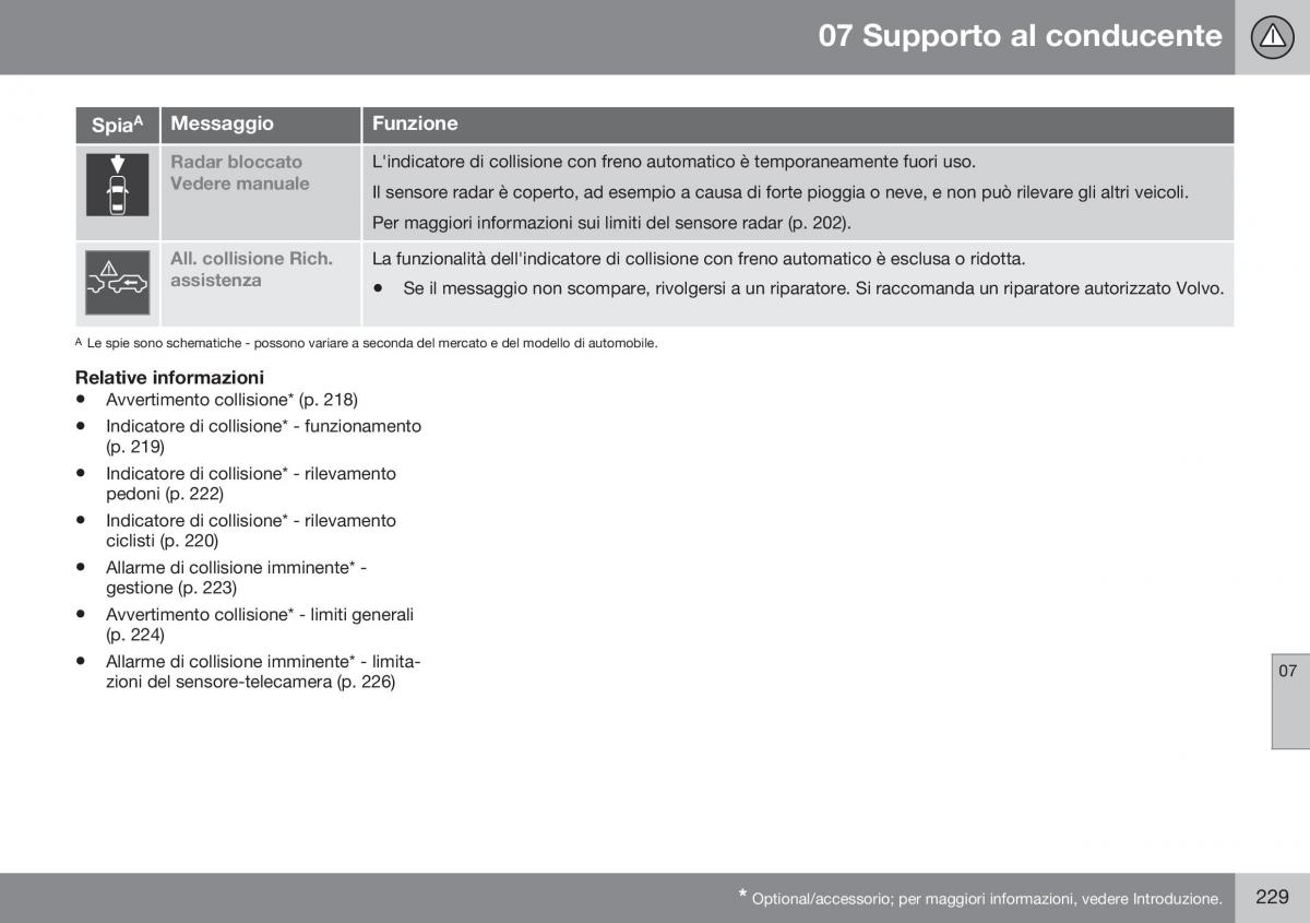 Volvo XC60 I 1 FL manuale del proprietario / page 231