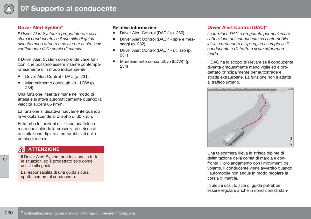 Volvo XC60 I 1 FL manuale del proprietario / page 232