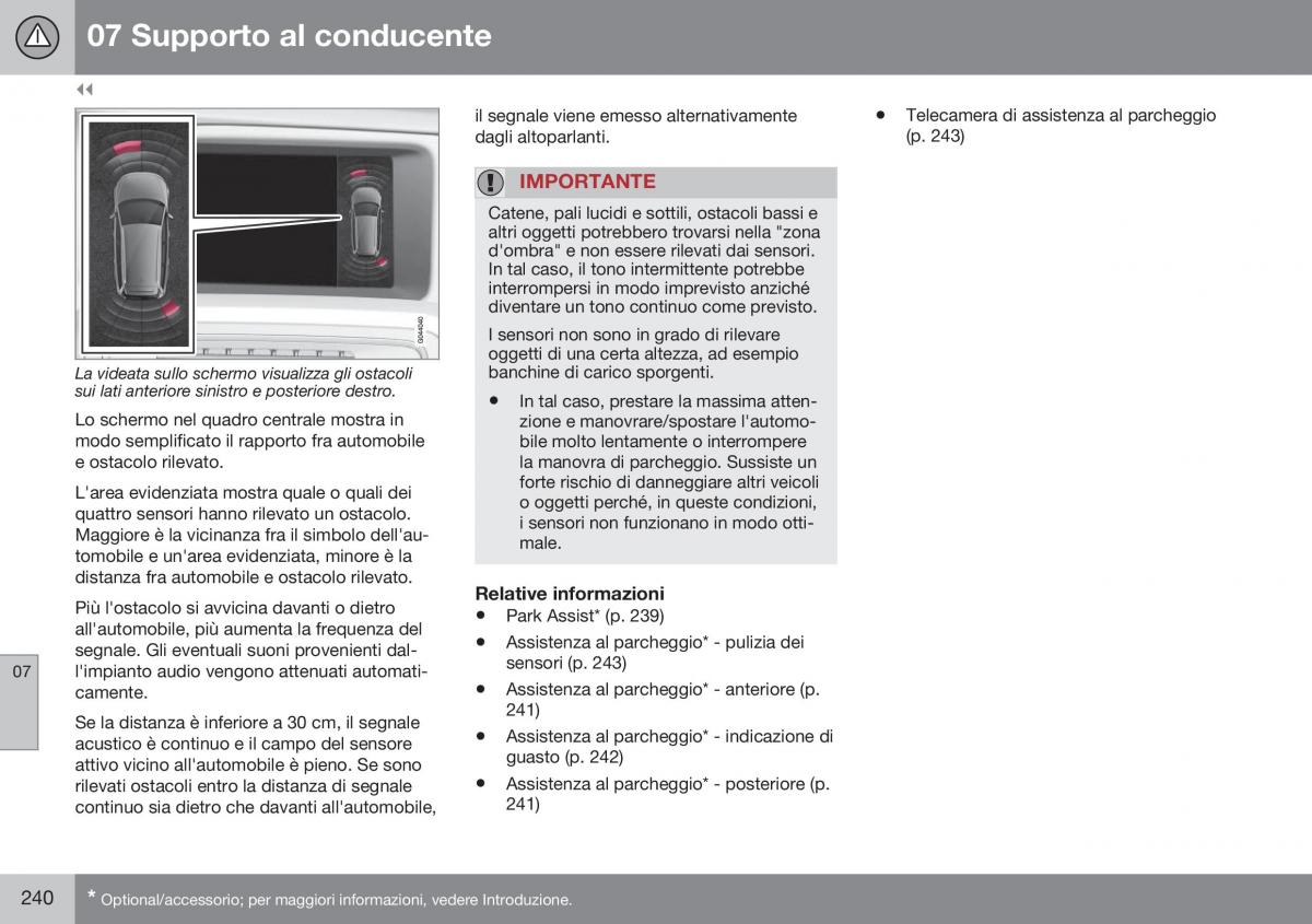 Volvo XC60 I 1 FL manuale del proprietario / page 242