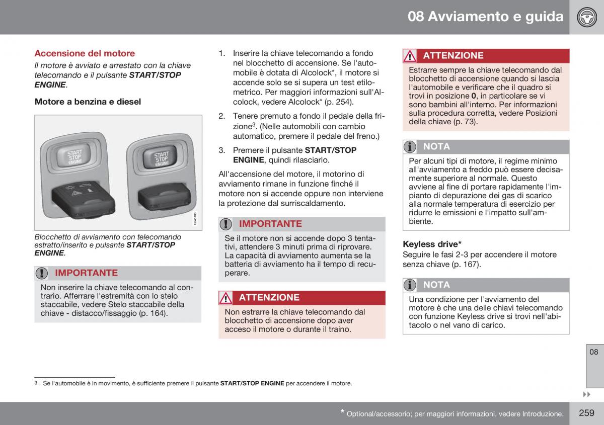 Volvo XC60 I 1 FL manuale del proprietario / page 261