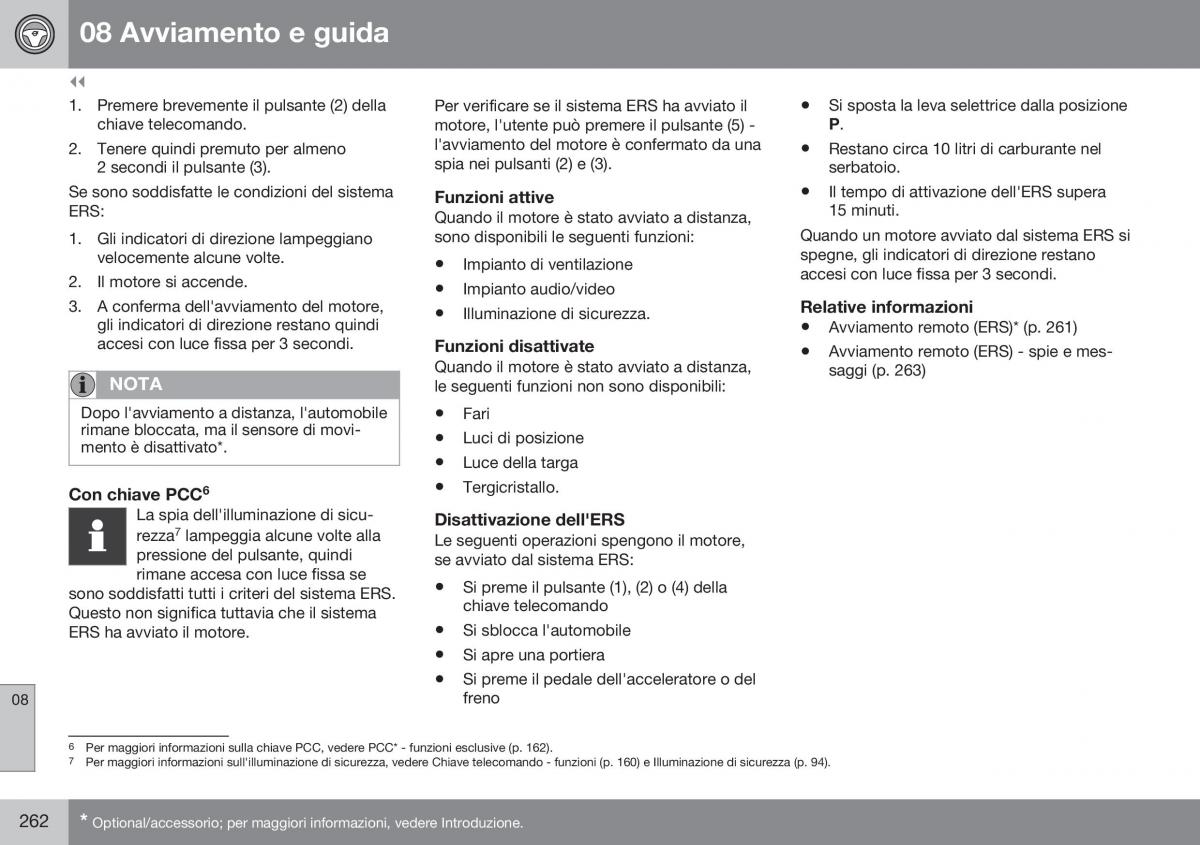 Volvo XC60 I 1 FL manuale del proprietario / page 264