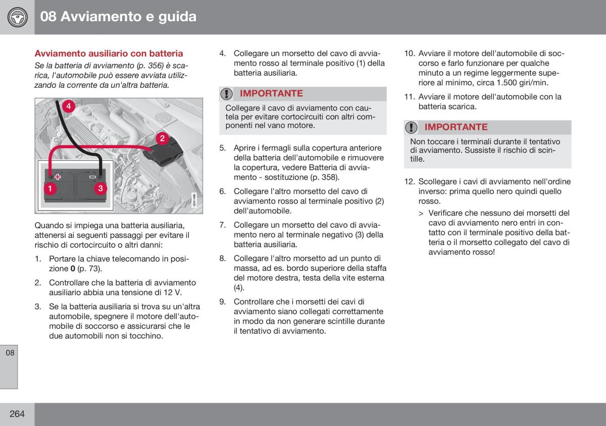 Volvo XC60 I 1 FL manuale del proprietario / page 266