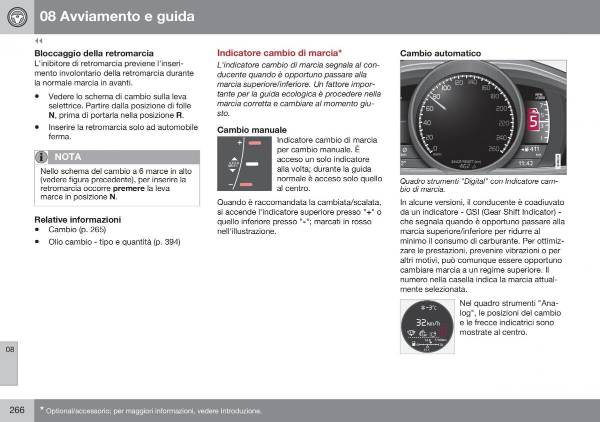 Volvo XC60 I 1 FL manuale del proprietario / page 268