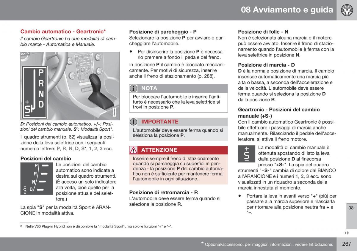 Volvo XC60 I 1 FL manuale del proprietario / page 269