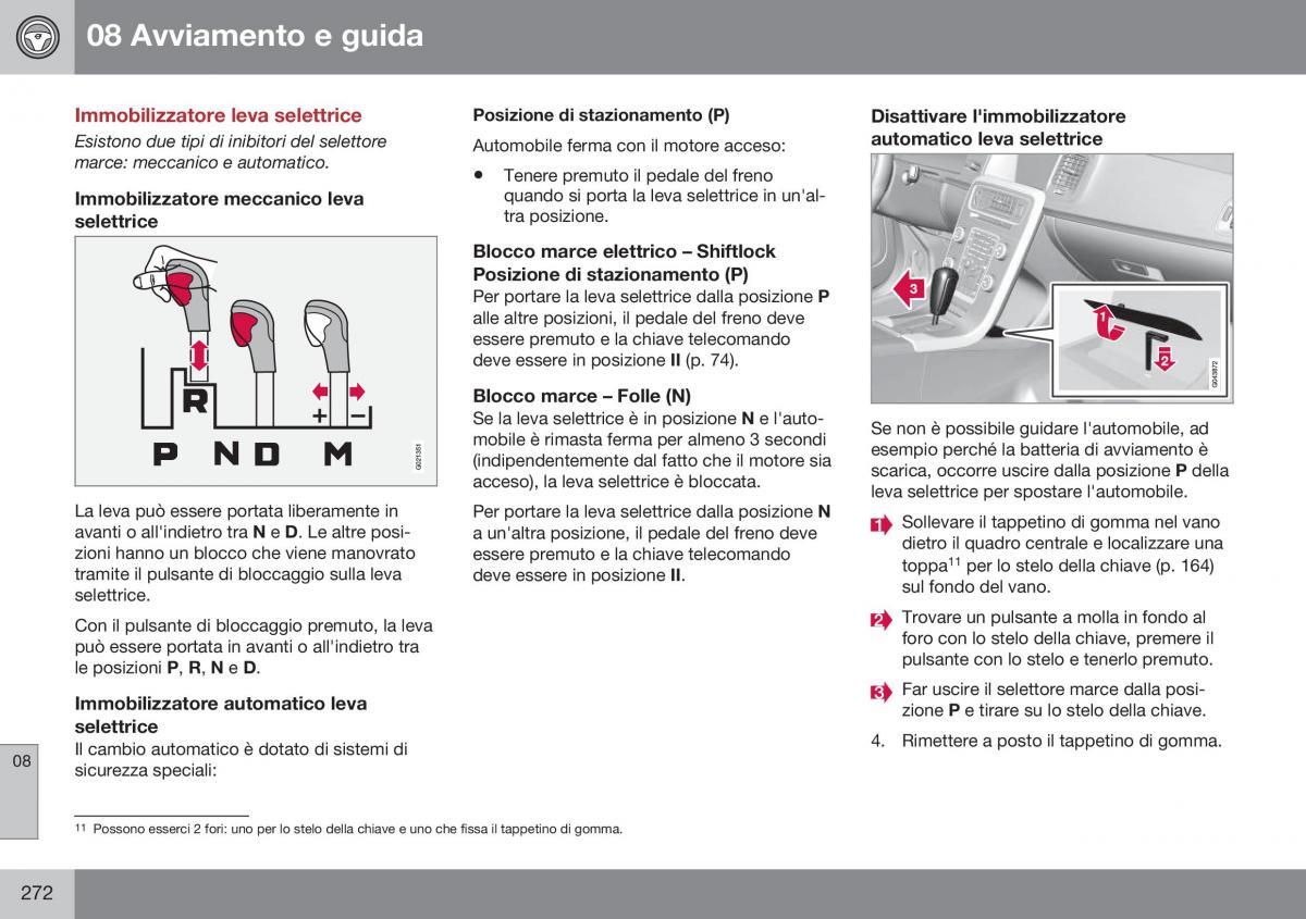 Volvo XC60 I 1 FL manuale del proprietario / page 274