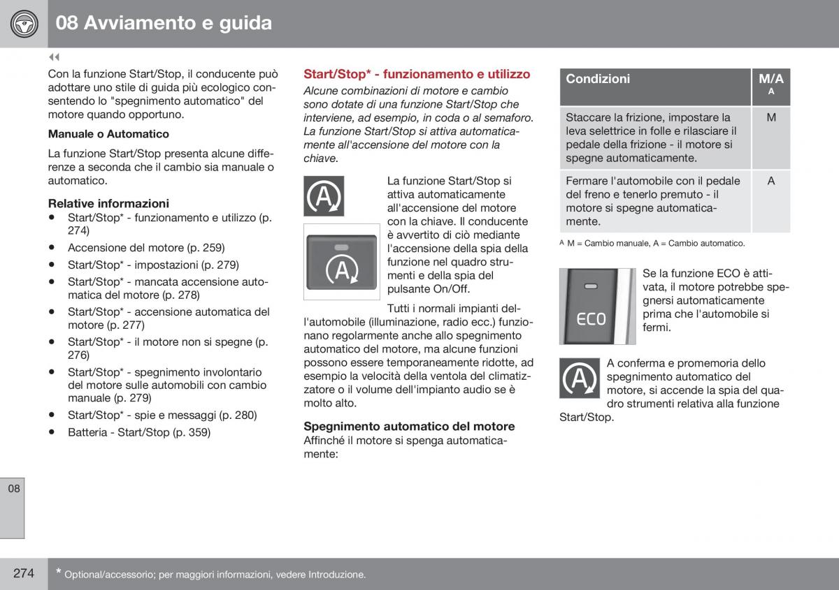 Volvo XC60 I 1 FL manuale del proprietario / page 276