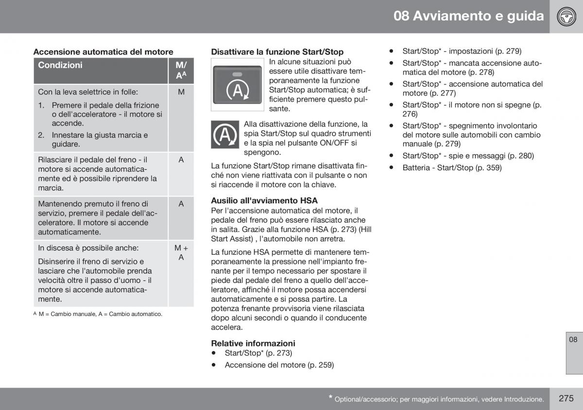 Volvo XC60 I 1 FL manuale del proprietario / page 277