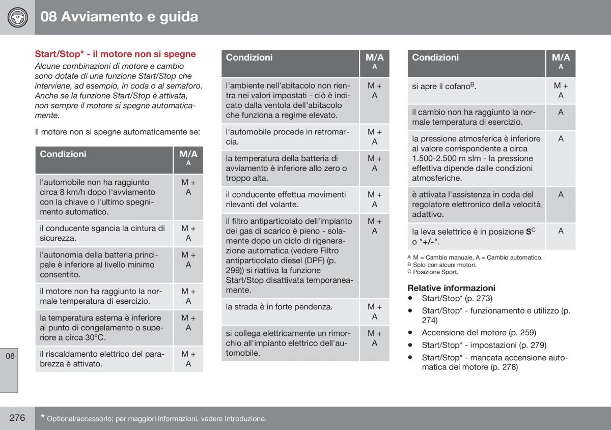 Volvo XC60 I 1 FL manuale del proprietario / page 278