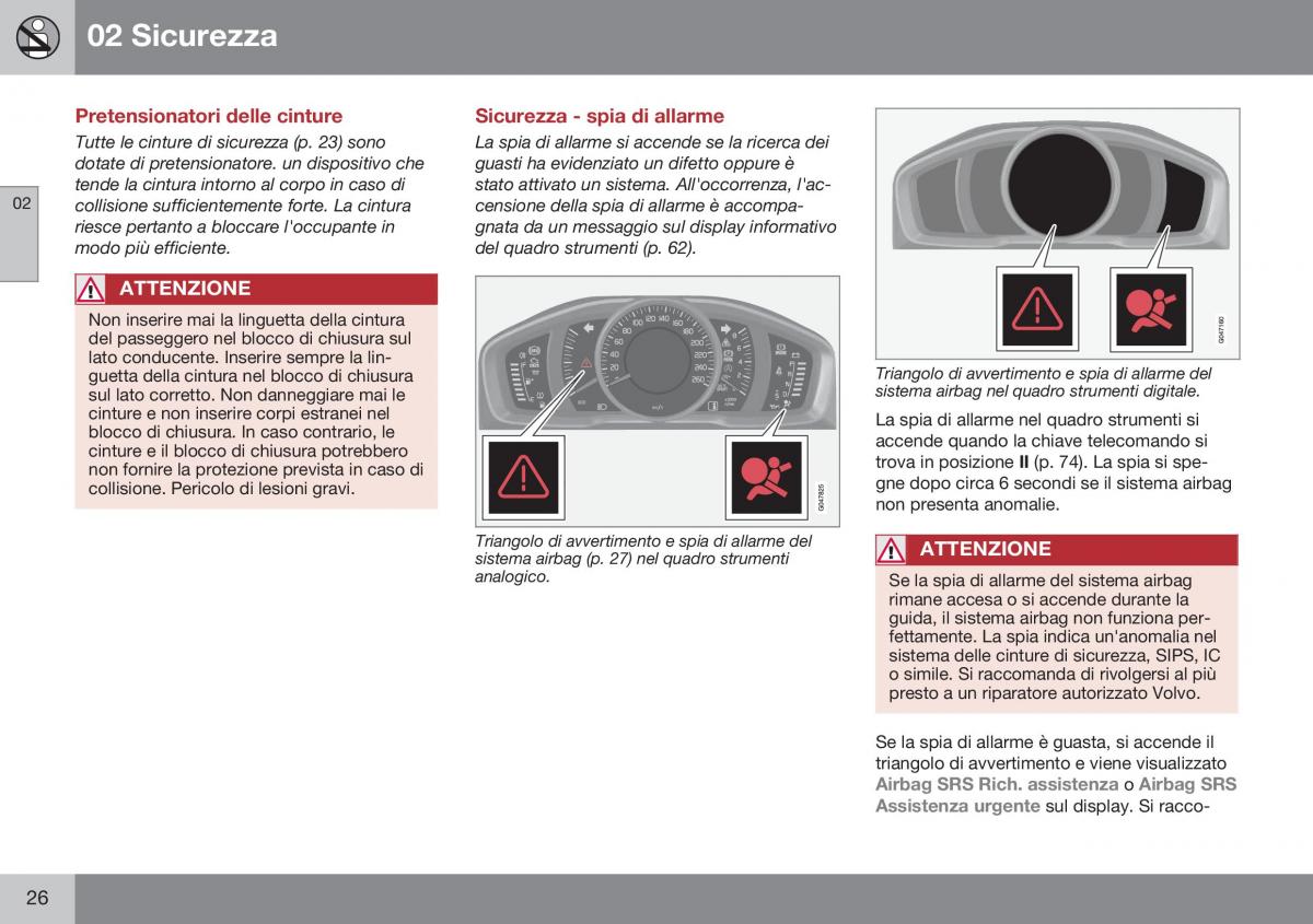 Volvo XC60 I 1 FL manuale del proprietario / page 28