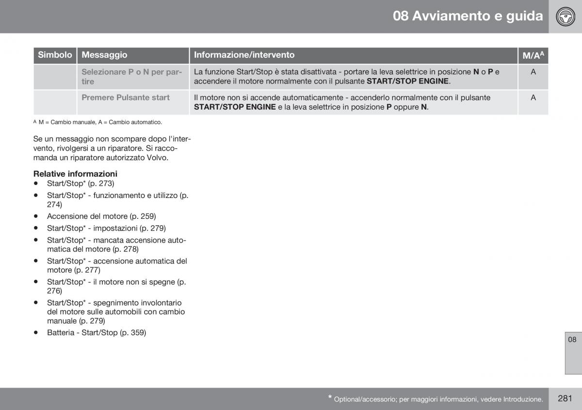 Volvo XC60 I 1 FL manuale del proprietario / page 283