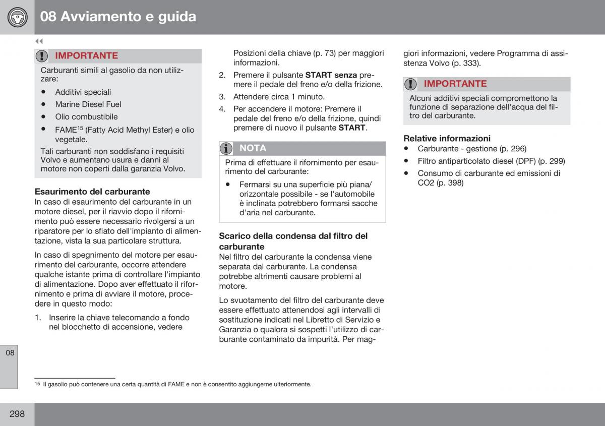 Volvo XC60 I 1 FL manuale del proprietario / page 300