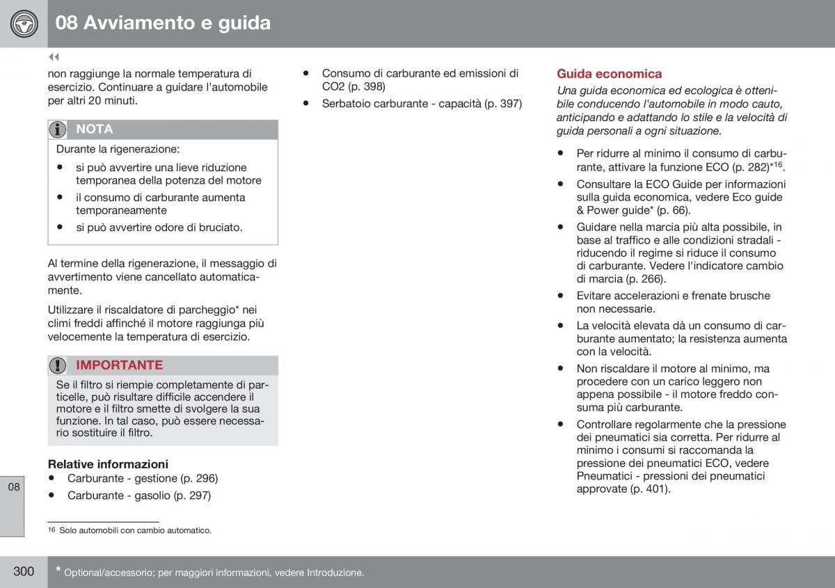 Volvo XC60 I 1 FL manuale del proprietario / page 302