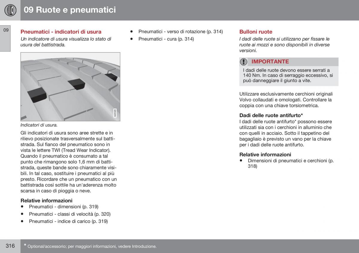 Volvo XC60 I 1 FL manuale del proprietario / page 318