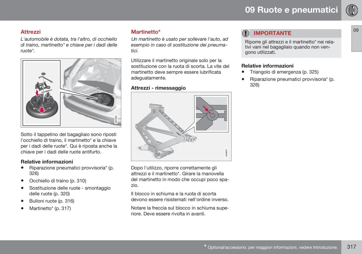 Volvo XC60 I 1 FL manuale del proprietario / page 319