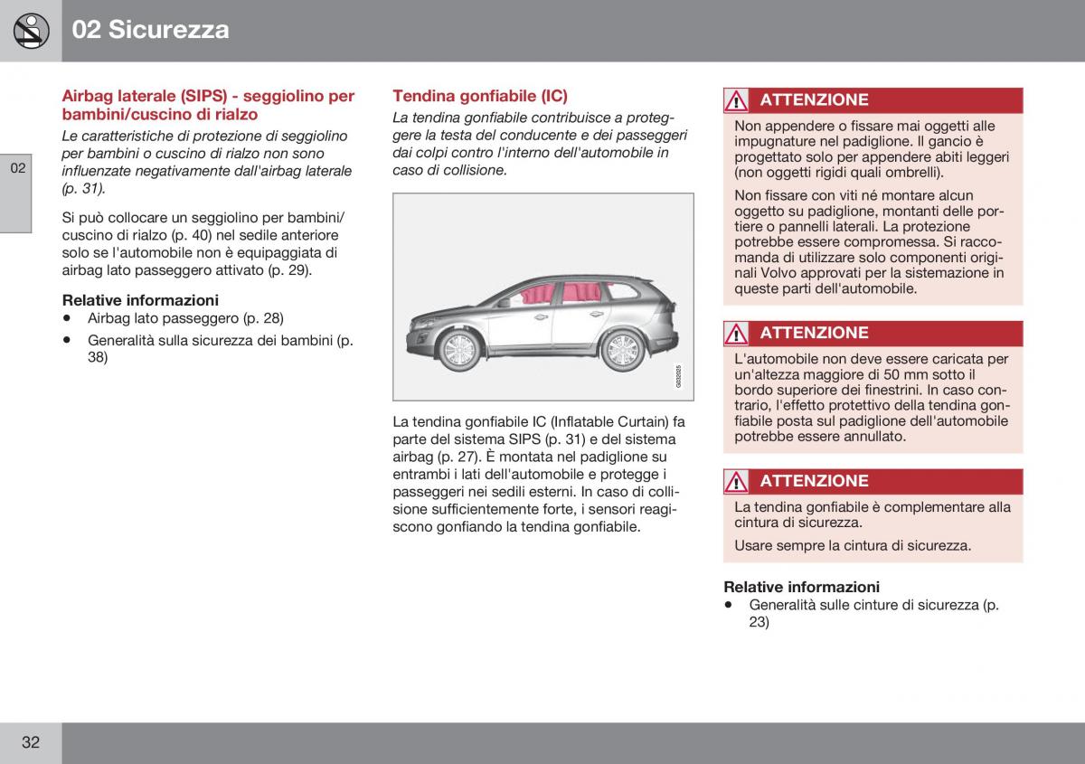 Volvo XC60 I 1 FL manuale del proprietario / page 34