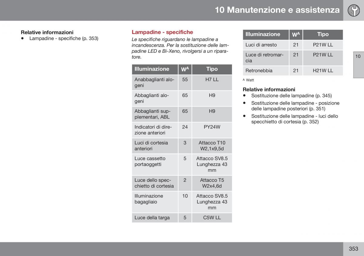 Volvo XC60 I 1 FL manuale del proprietario / page 355