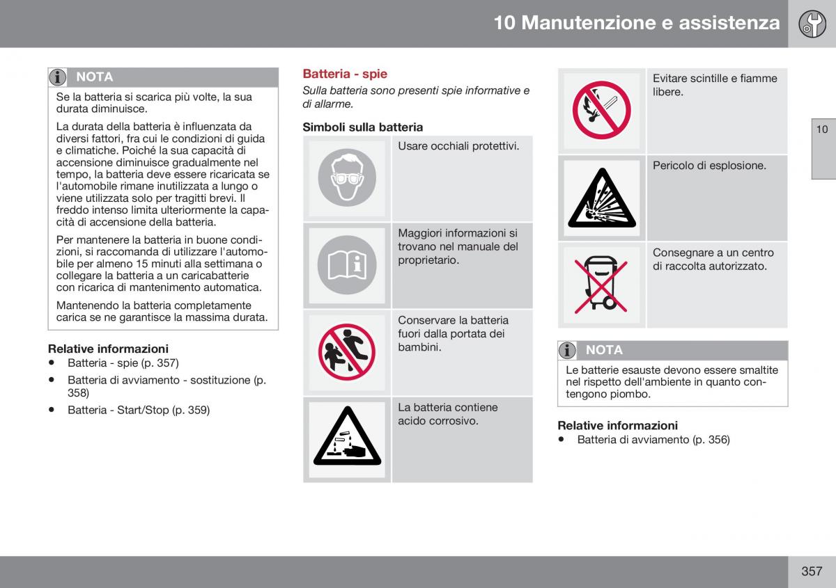 Volvo XC60 I 1 FL manuale del proprietario / page 359