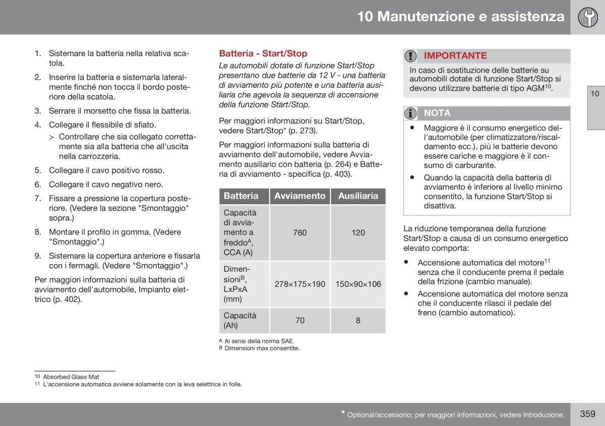 Volvo XC60 I 1 FL manuale del proprietario / page 361