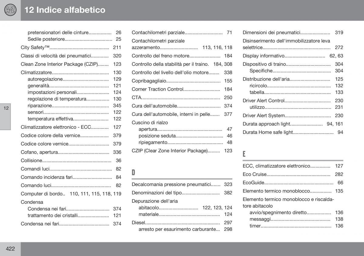 Volvo XC60 I 1 FL manuale del proprietario / page 424