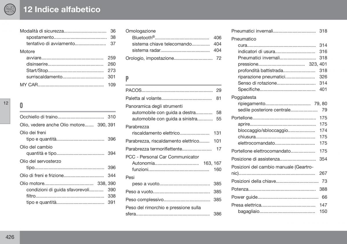 Volvo XC60 I 1 FL manuale del proprietario / page 428