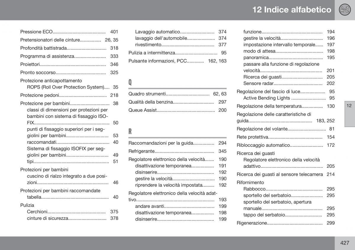 Volvo XC60 I 1 FL manuale del proprietario / page 429