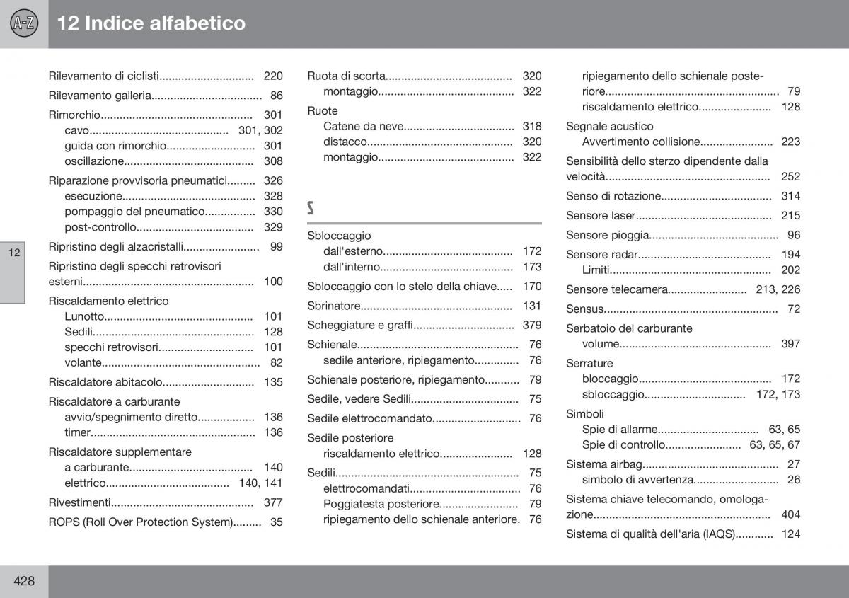 Volvo XC60 I 1 FL manuale del proprietario / page 430