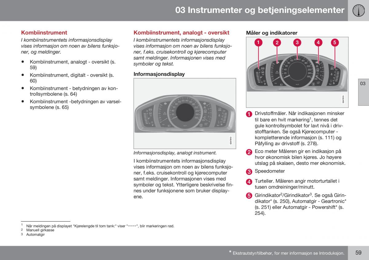 Volvo XC60 I 1 FL bruksanvisningen / page 61