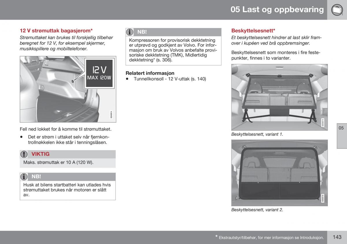 Volvo XC60 I 1 FL bruksanvisningen / page 145