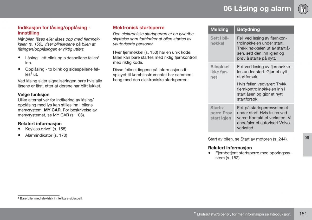 Volvo XC60 I 1 FL bruksanvisningen / page 153