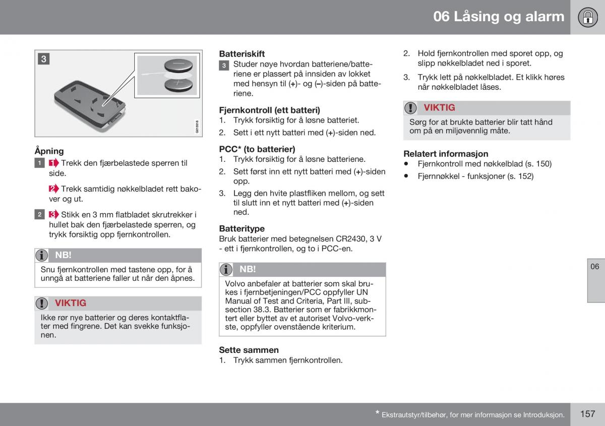 Volvo XC60 I 1 FL bruksanvisningen / page 159