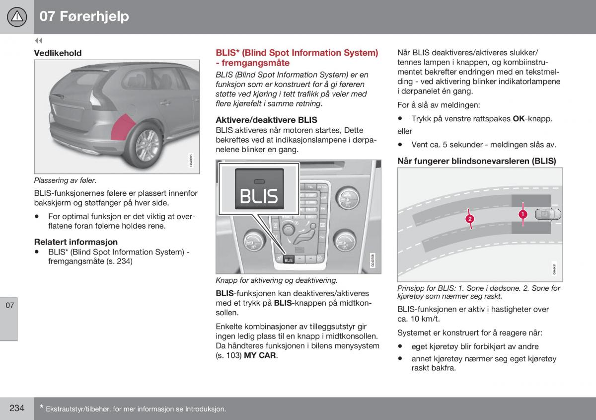 Volvo XC60 I 1 FL bruksanvisningen / page 236