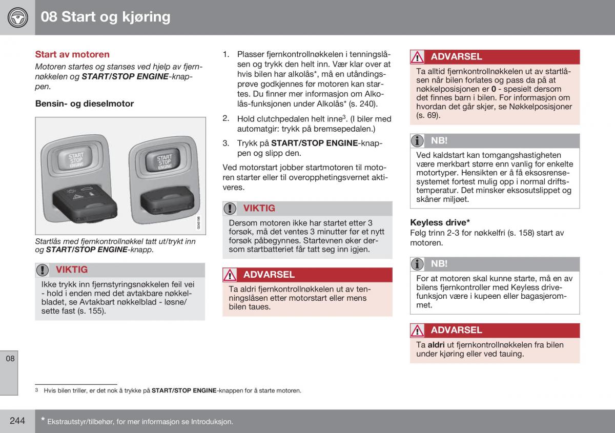 Volvo XC60 I 1 FL bruksanvisningen / page 246