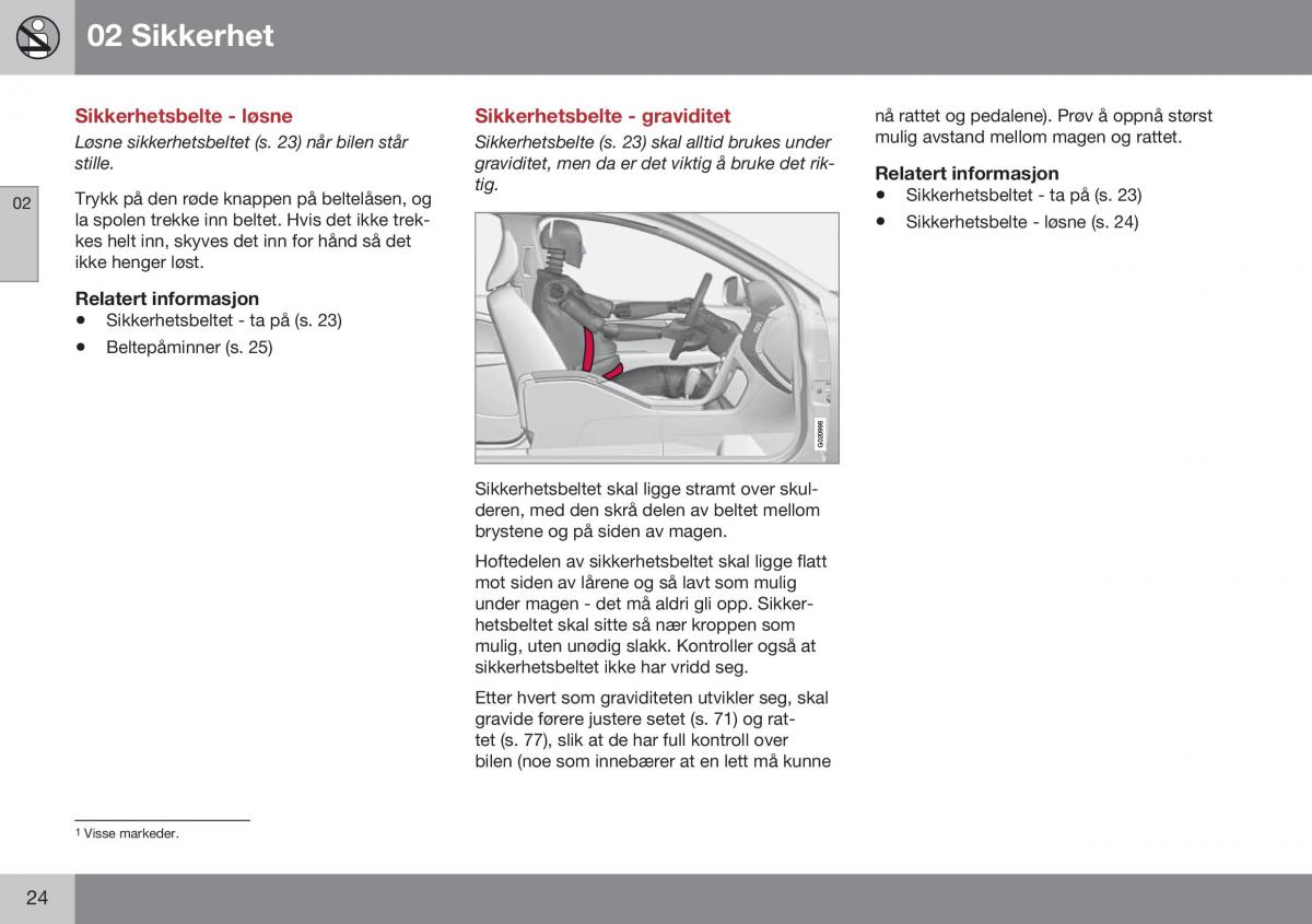 Volvo XC60 I 1 FL bruksanvisningen / page 26