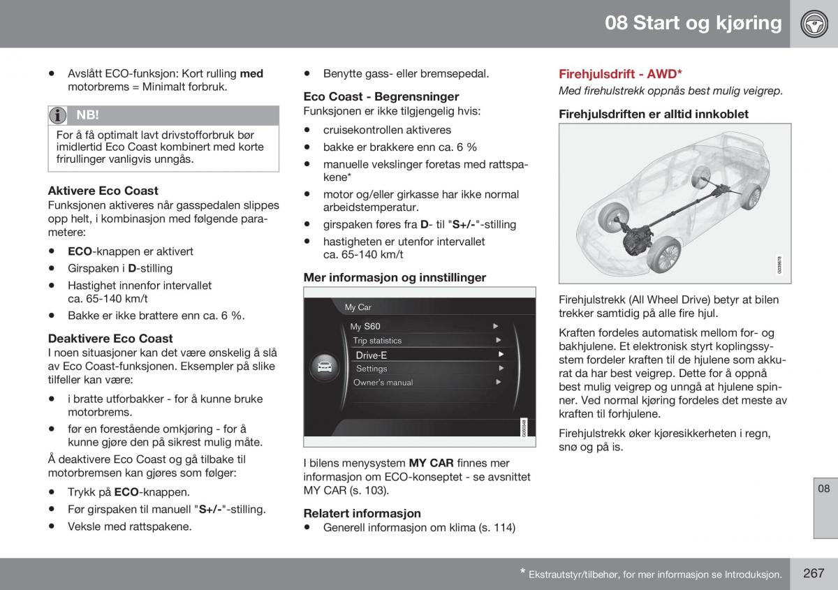 Volvo XC60 I 1 FL bruksanvisningen / page 269