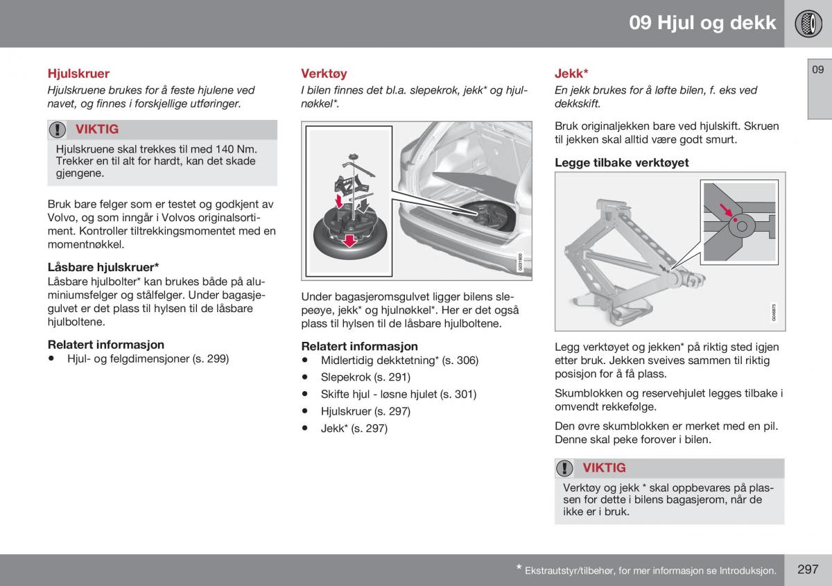 Volvo XC60 I 1 FL bruksanvisningen / page 299