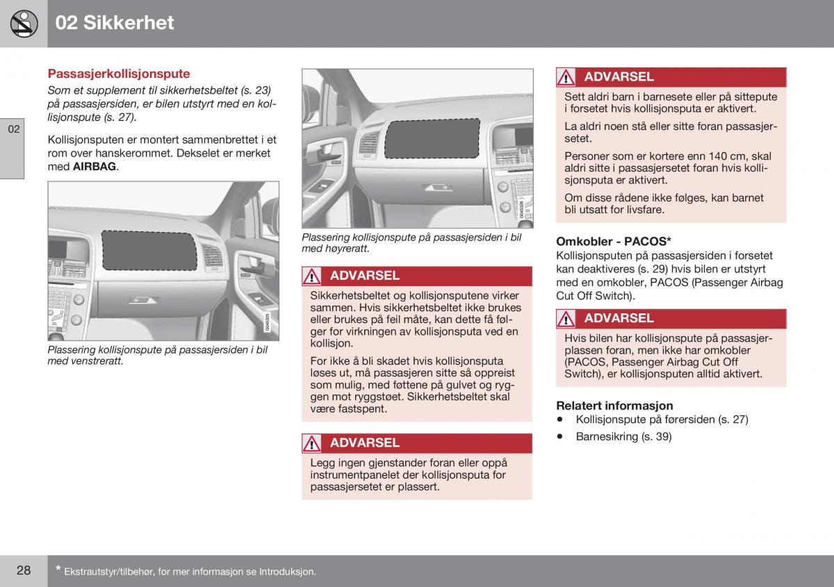 Volvo XC60 I 1 FL bruksanvisningen / page 30