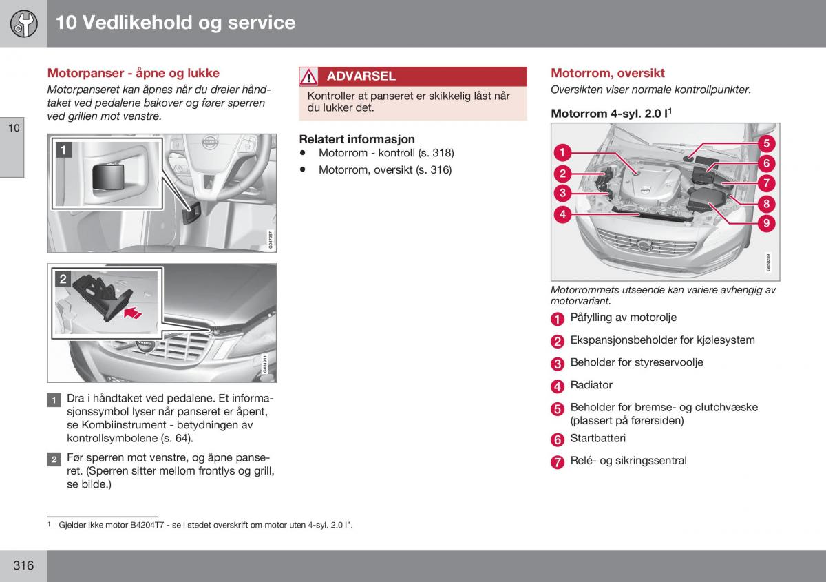 Volvo XC60 I 1 FL bruksanvisningen / page 318