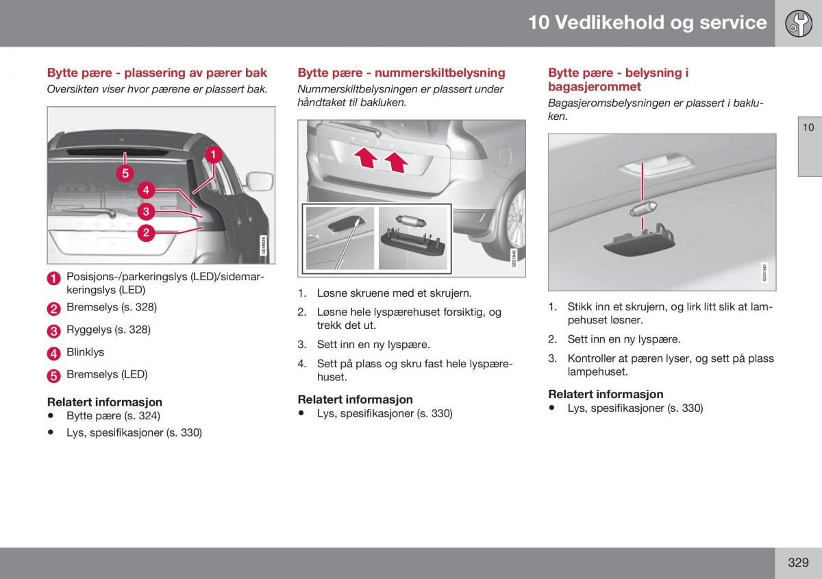 Volvo XC60 I 1 FL bruksanvisningen / page 331