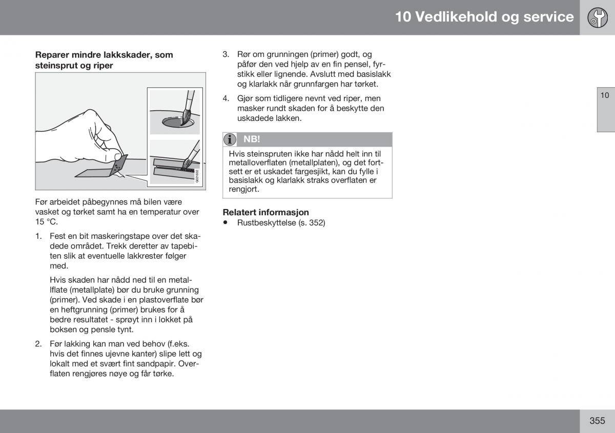 Volvo XC60 I 1 FL bruksanvisningen / page 357